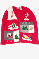 Vintage Red Ugly Christmas Cardigan 61907