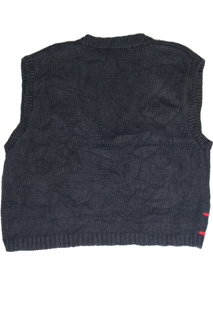Vintage Black Ugly Christmas Vest 61911