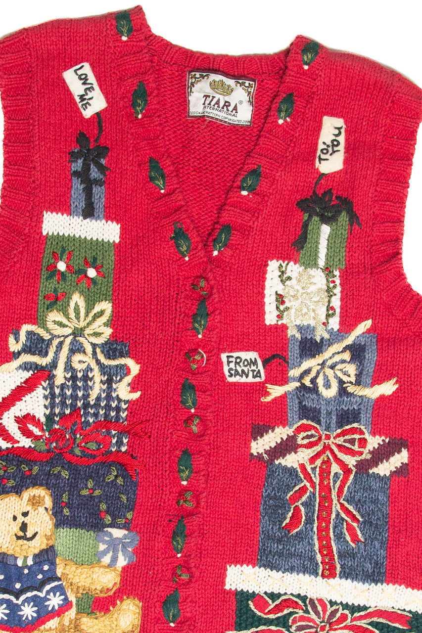 Vintage Red Ugly Christmas Vest 61912