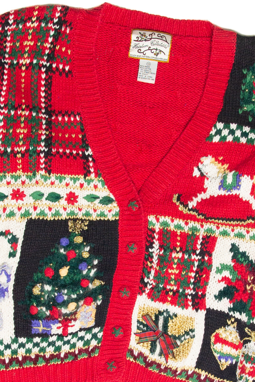 Vintage Red Ugly Christmas Cardigan 61919