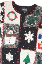 Vintage Black Ugly Christmas Cardigan 61920