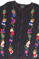 Vintage Black Ugly Christmas Cardigan 61925