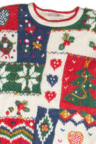 Vintage White Ugly Christmas Pullover 61926
