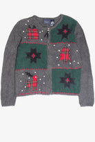 Vintage Gray Ugly Christmas Cardigan 61930