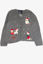 Vintage Gray Ugly Christmas Cardigan 61933
