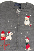 Vintage Gray Ugly Christmas Cardigan 61933