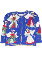 Vintage Blue Ugly Christmas Cardigan 61935