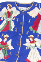 Vintage Blue Ugly Christmas Cardigan 61935