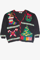 Vintage Black Ugly Christmas Cardigan 61944