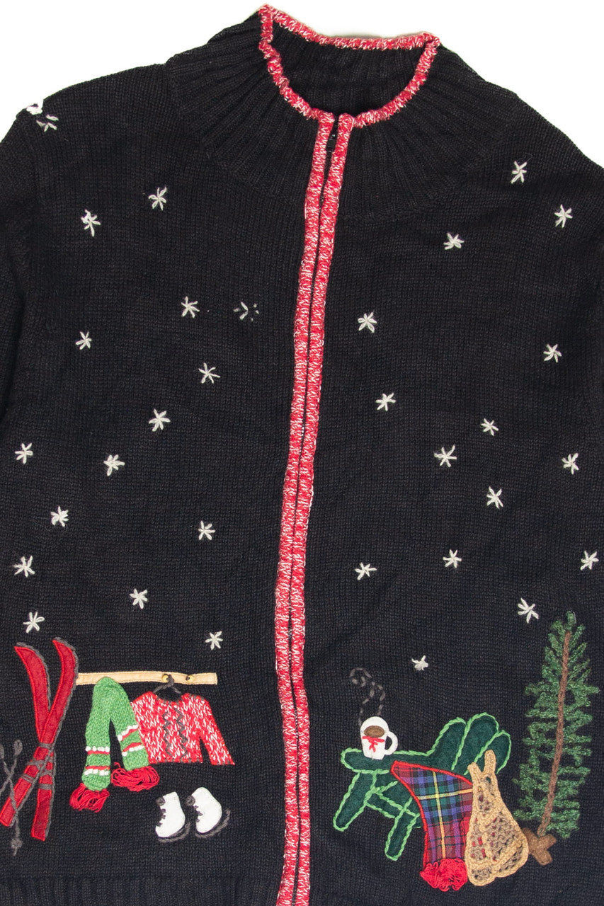 Vintage Black Ugly Christmas Cardigan 61956
