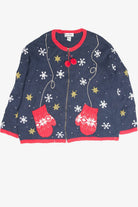 Vintage Blue Ugly Christmas Cardigan 61960