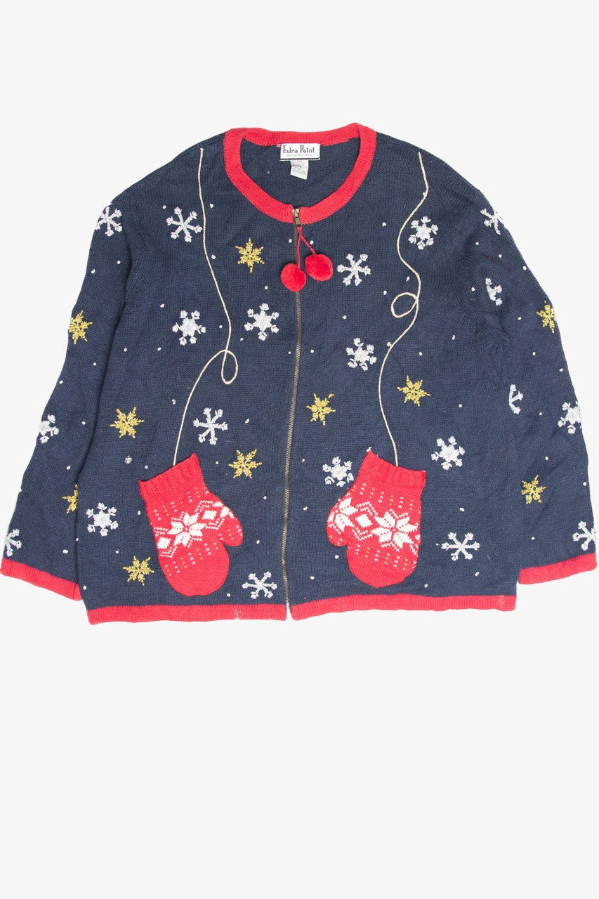 Vintage Blue Ugly Christmas Cardigan 61960
