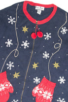 Vintage Blue Ugly Christmas Cardigan 61960