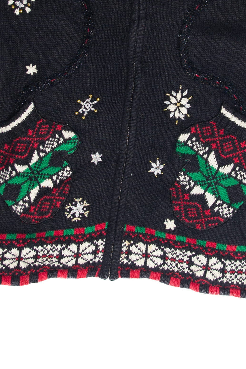 Vintage Black Ugly Christmas Cardigan 61962