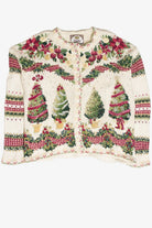 Vintage White Ugly Christmas Cardigan 61963
