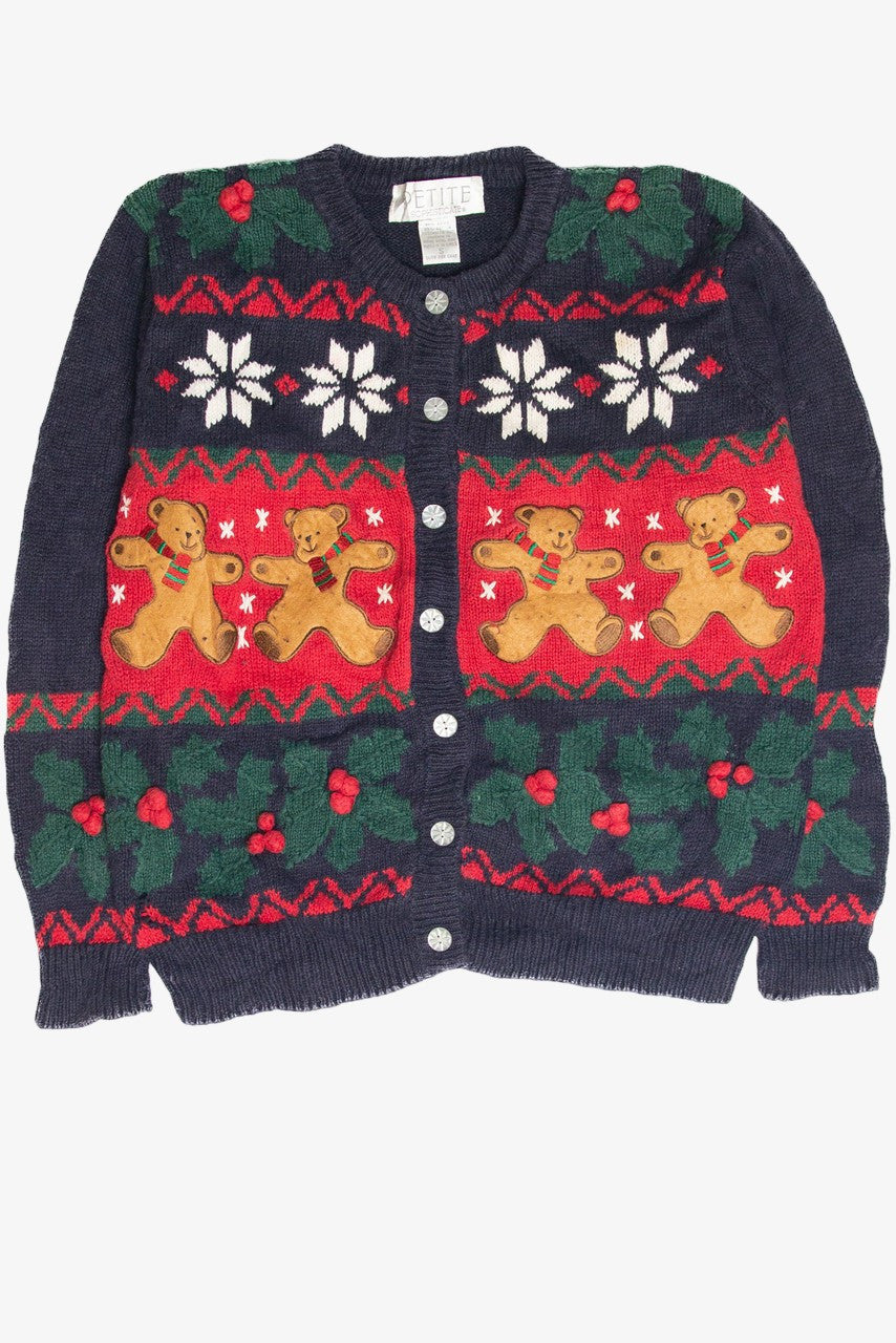 Vintage Blue Ugly Christmas Cardigan 61964