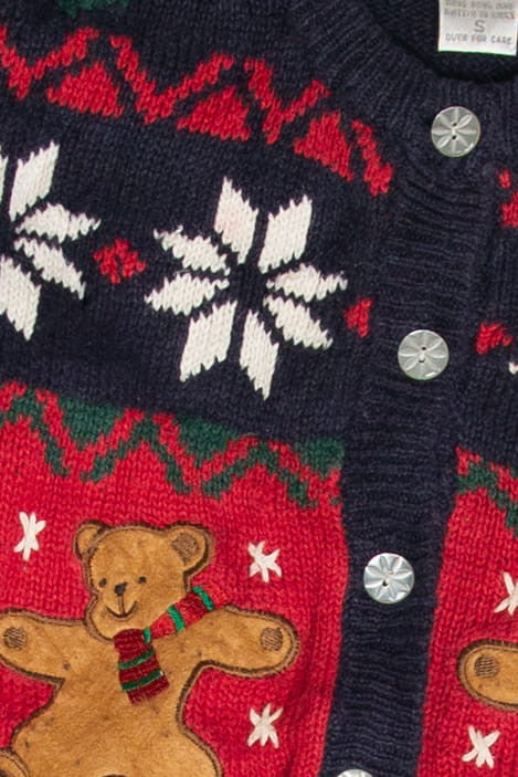 Vintage Blue Ugly Christmas Cardigan 61964