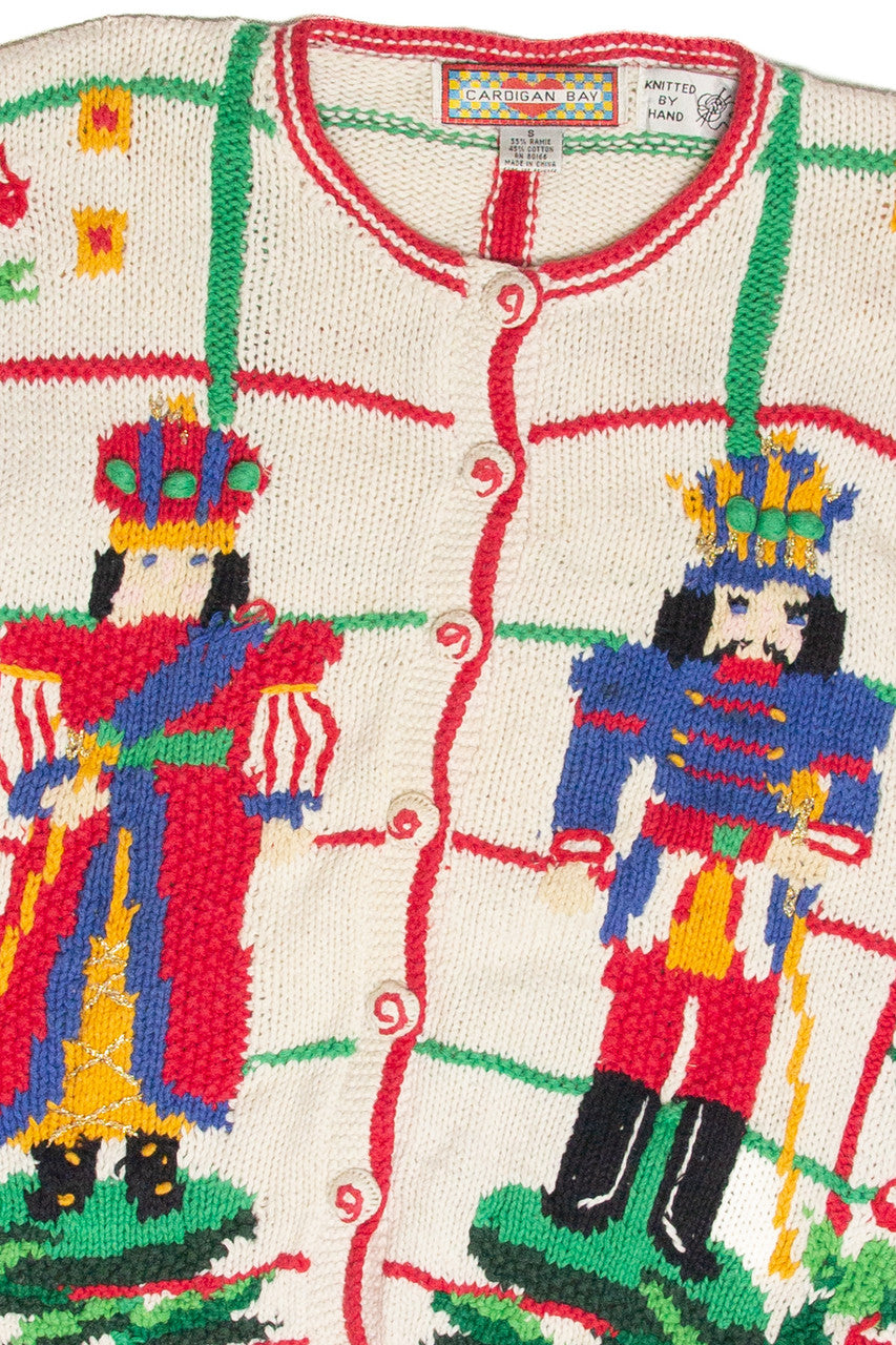 Vintage White Ugly Christmas Cardigan 61967