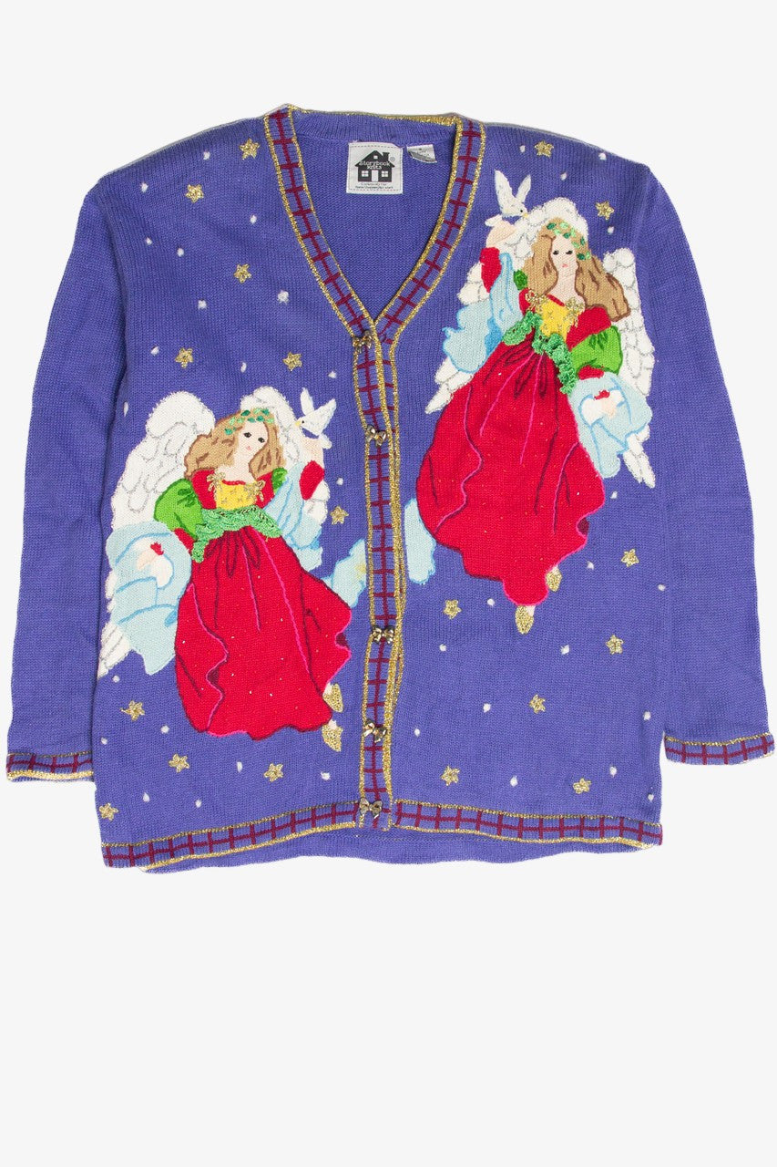 Vintage Blue Ugly Christmas Cardigan 61969