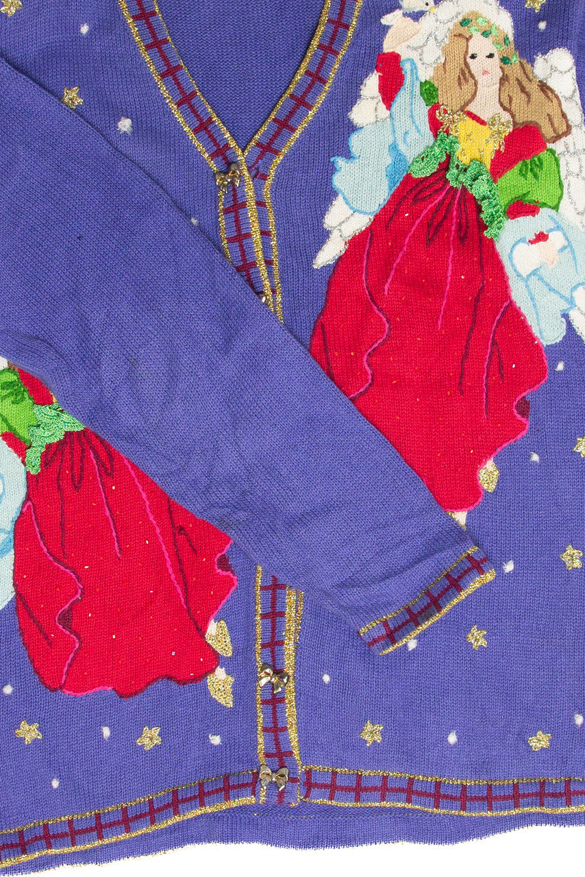 Vintage Blue Ugly Christmas Cardigan 61969