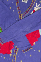 Vintage Blue Ugly Christmas Cardigan 61969