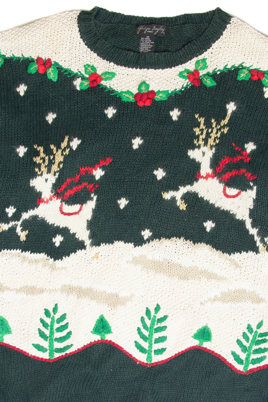 Vintage Green Ugly Christmas Pullover 61970