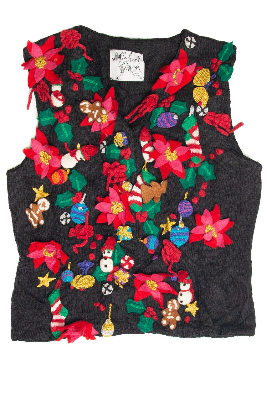 Vintage Black Ugly Christmas Vest 61977