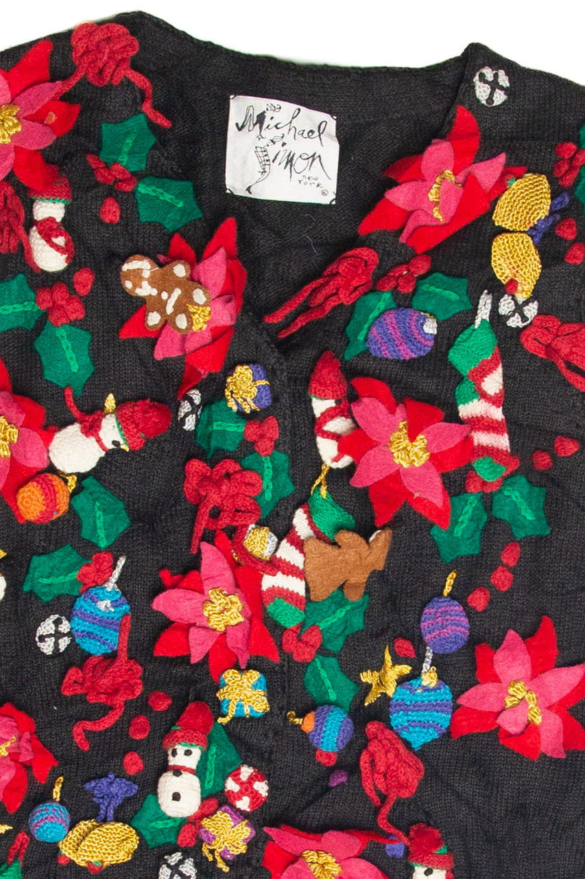 Vintage Black Ugly Christmas Vest 61977
