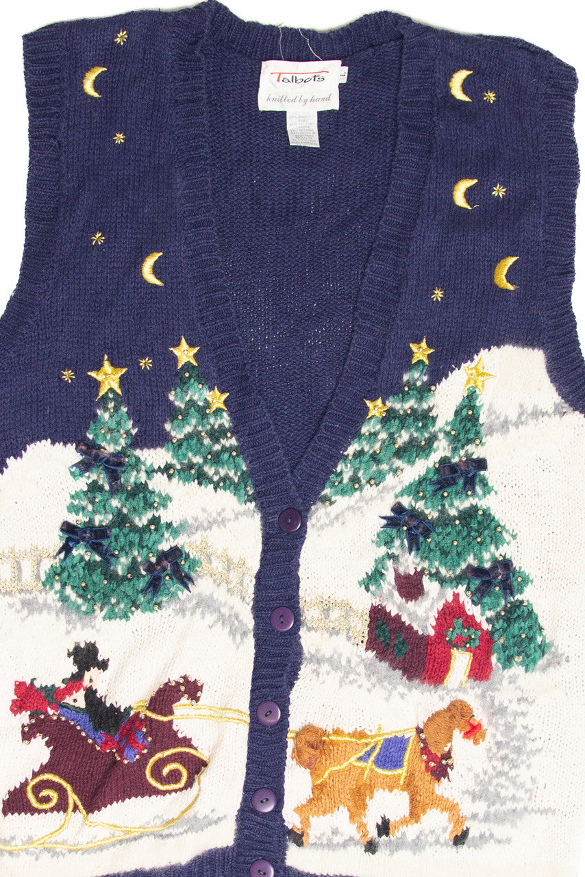Vintage Blue Ugly Christmas Vest 61980