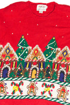 Vintage Red Ugly Christmas Pullover 61983