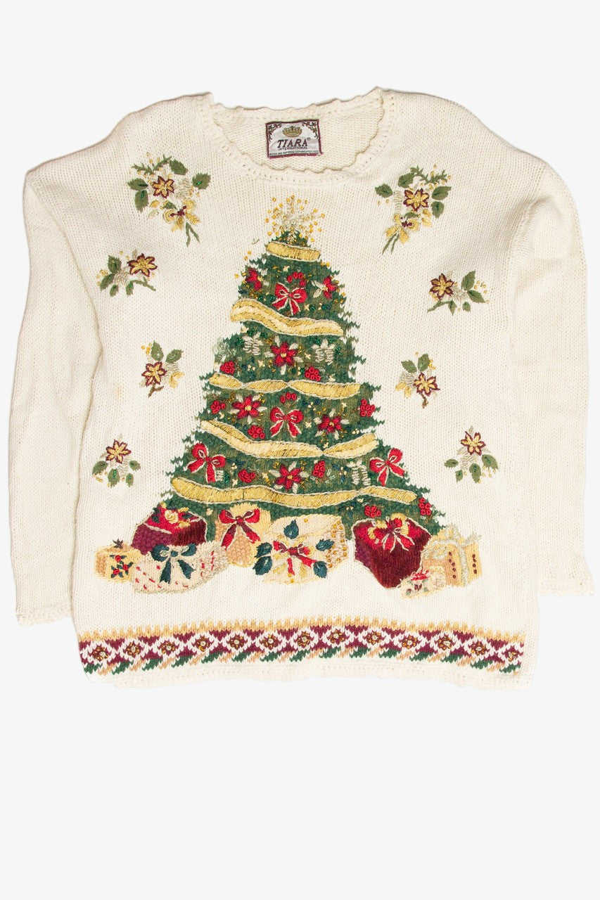 Vintage White Ugly Christmas Pullover 61984