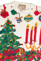 Vintage White Ugly Christmas Pullover 61985