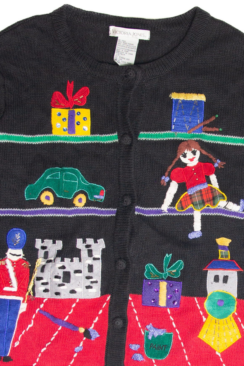 Vintage Black Ugly Christmas Cardigan 61987