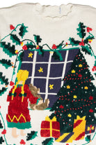 Vintage White Ugly Christmas Pullover 61990