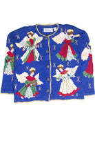 Vintage Blue Ugly Christmas Cardigan 61991