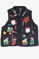 Vintage Black Ugly Christmas Vest