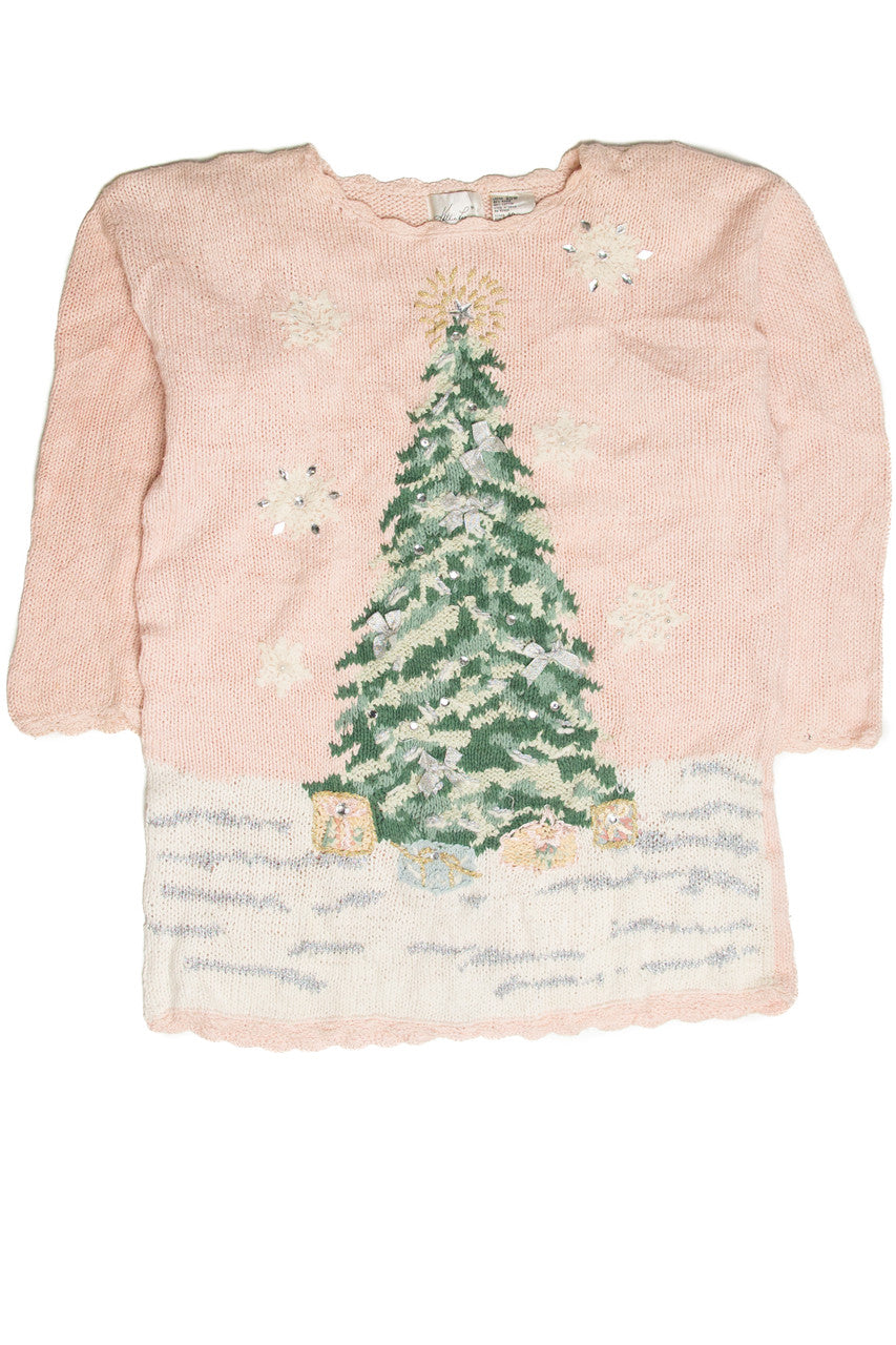 Vintage Pink Ugly Christmas Pullover 61999