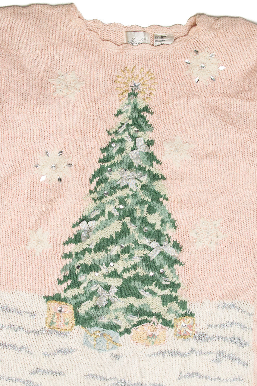 Vintage Pink Ugly Christmas Pullover 61999