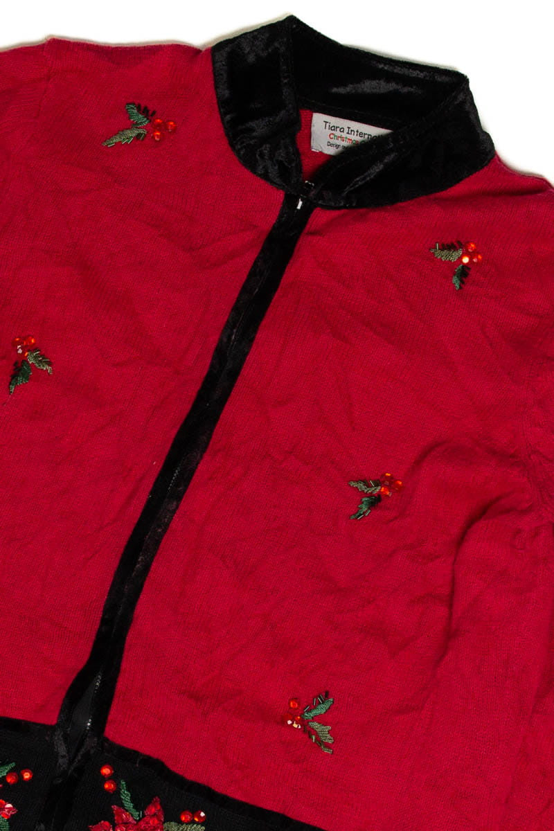 Red Holly Ugly Christmas Cardigan 62007