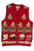 Red Ugly Christmas Sweater Vest 62012