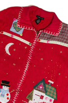 Red Patchwork Ugly Christmas Sweater 62018