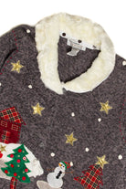 Gray Snowman Landscape Ugly Christmas Sweater 62019