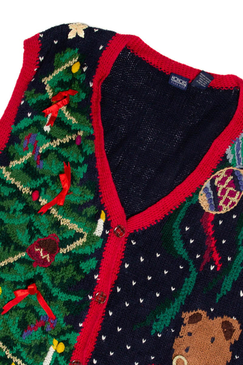 Navy Ugly Christmas Sweater Vest 62021