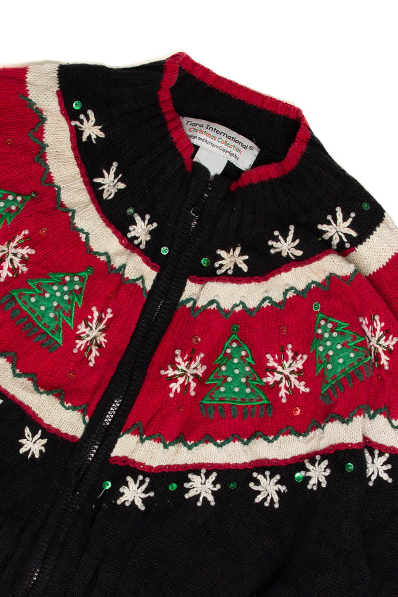 Trees & Snowflakes Ugly Christmas Sweater 62026