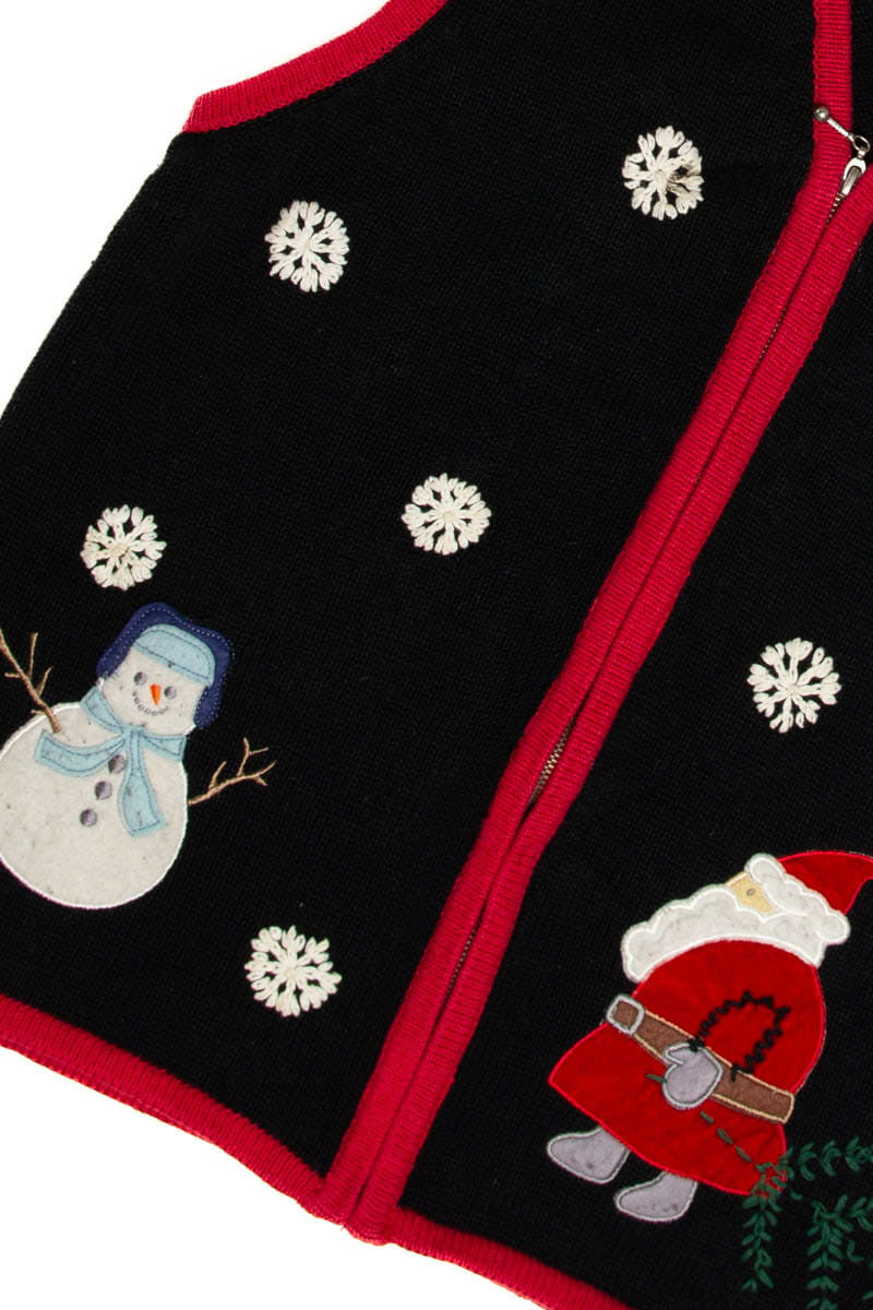 Santa & Snowmen Ugly Christmas Sweater Vest 62027