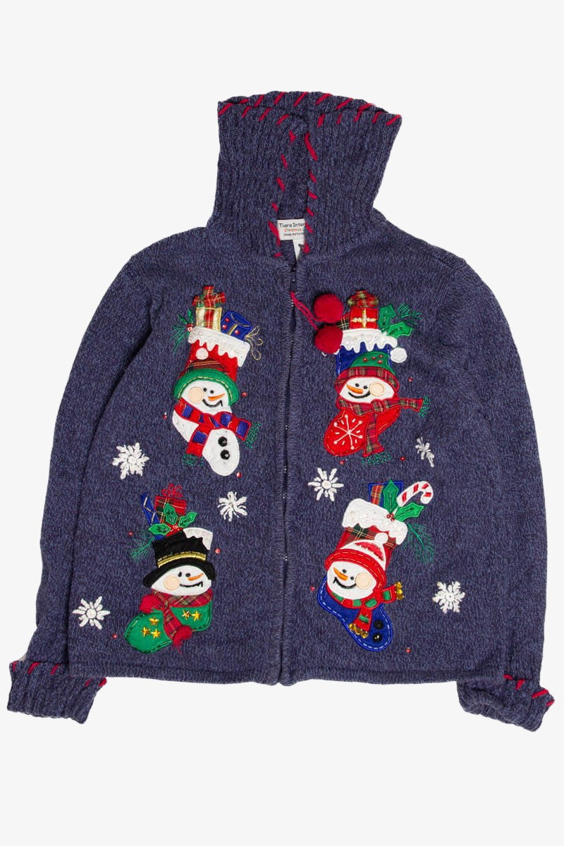 Snowmen Stockings Ugly Christmas Sweater 62030