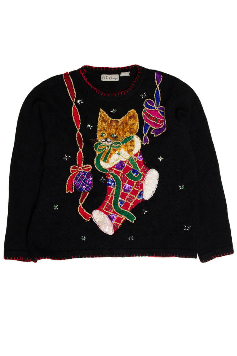Cat in Stocking Ugly Christmas Sweater 62044