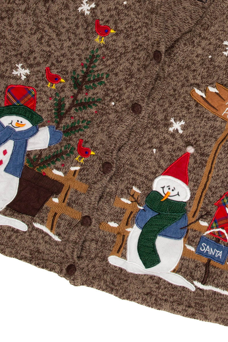 Snowmen At The North Pole Ugly Christmas Sweater Vest 62047