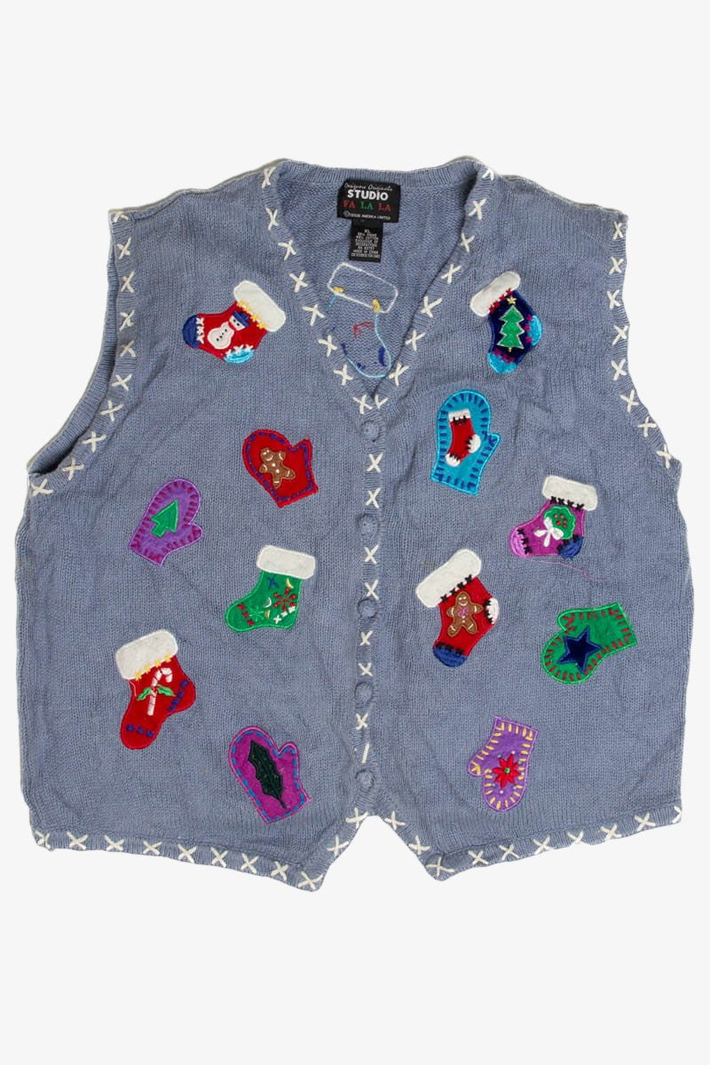 Stockings & Mittens Ugly Christmas Sweater Vest 62051