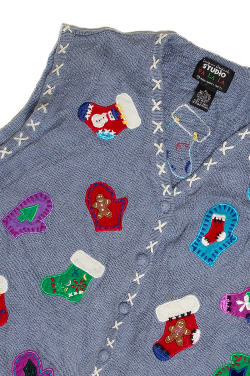 Stockings & Mittens Ugly Christmas Sweater Vest 62051
